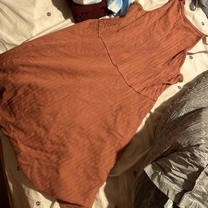 Maroon red halter dress